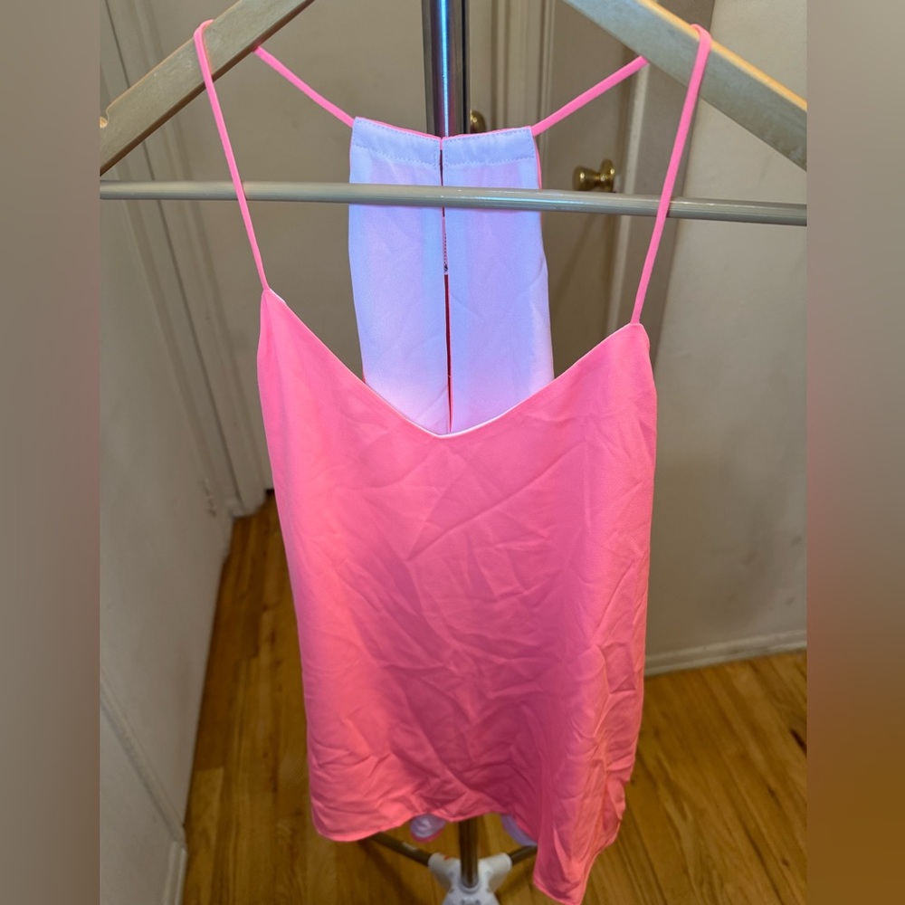 NWOT Express hot pink/ light pink reversible sleeveless top. Size small